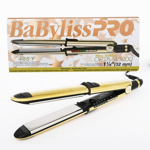 BaBylissPRO® Nano Titanium™ Optima 3000 de 1-1/4 Gold Edition